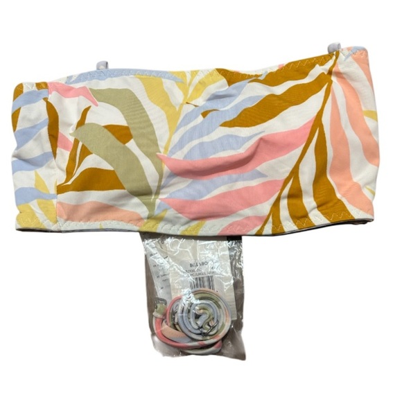 Billabong Tropic Jungle Sunny bandeau Top NWT Straps Optional NWT - Picture 1 of 3